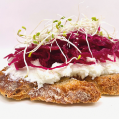 Tartine de chou rouge